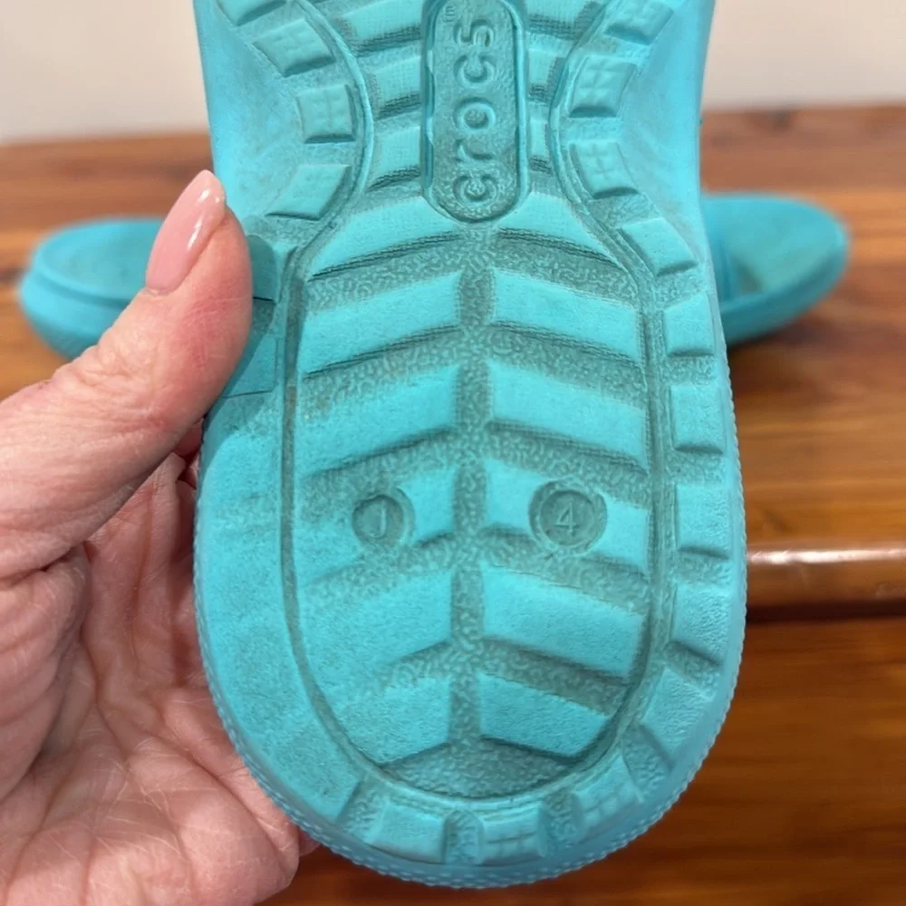 Crocs Comfort Turquoise Blue Slides